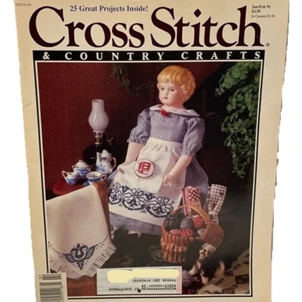 Cross Stitch & Country Crafts Magazine Jan. Feb. 1991 Vol VI No. 3 25 Projects